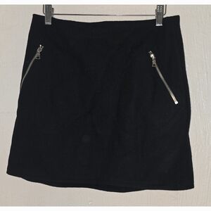 GAP Black Mini Skirt with Zipper Details